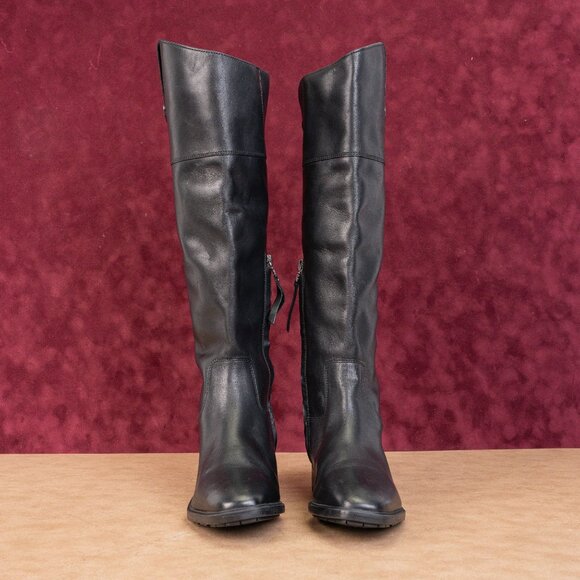 Sam Edelman Wmn Drina Black Leather Fashion Equestrian Riding Knee Boots sz 6.5M - Picture 2 of 10